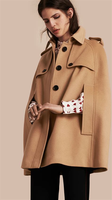 paletots burberry femme|Burberry cashmere cape coat.